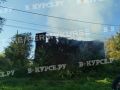 В Кунгуре горит большое деревянное заброшенное здание на улице Свободы, 151