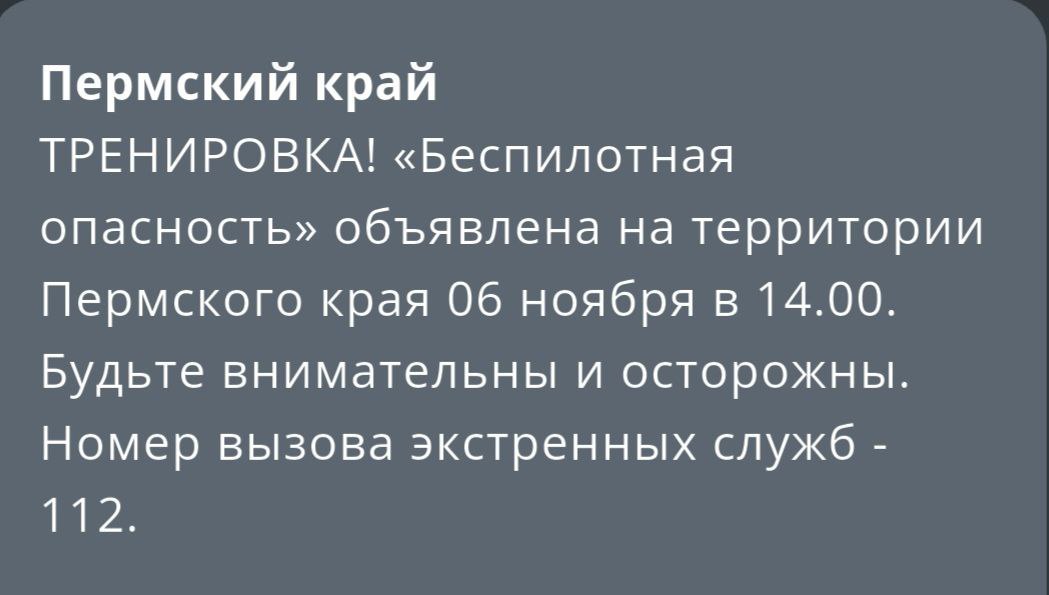 Тренировка «Беспилотной опасности» началась в Пермском крае