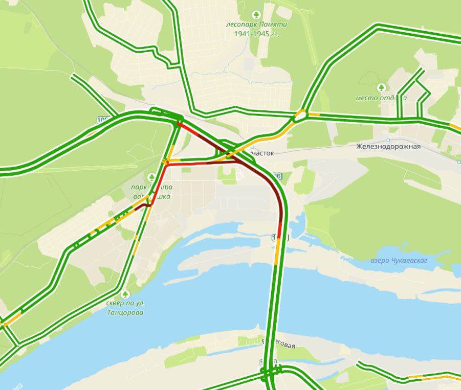 И снова пробки перед Красавинским мостом