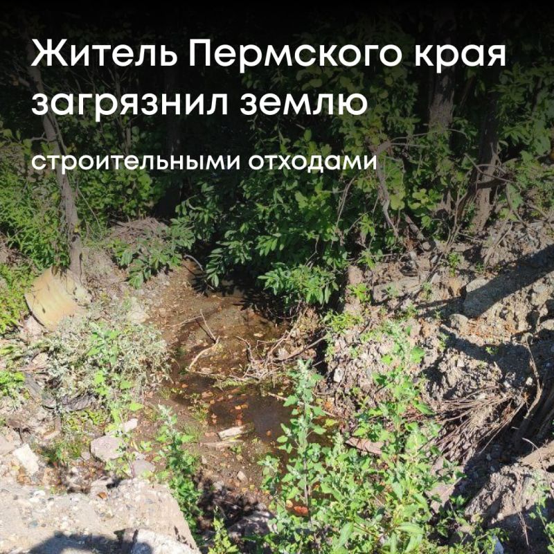 Сотрудники Росприроднадзора установили, что в деревне Кондратово Пермского края частное лицо засыпало земельный участок смесью грунта и строительного мусора