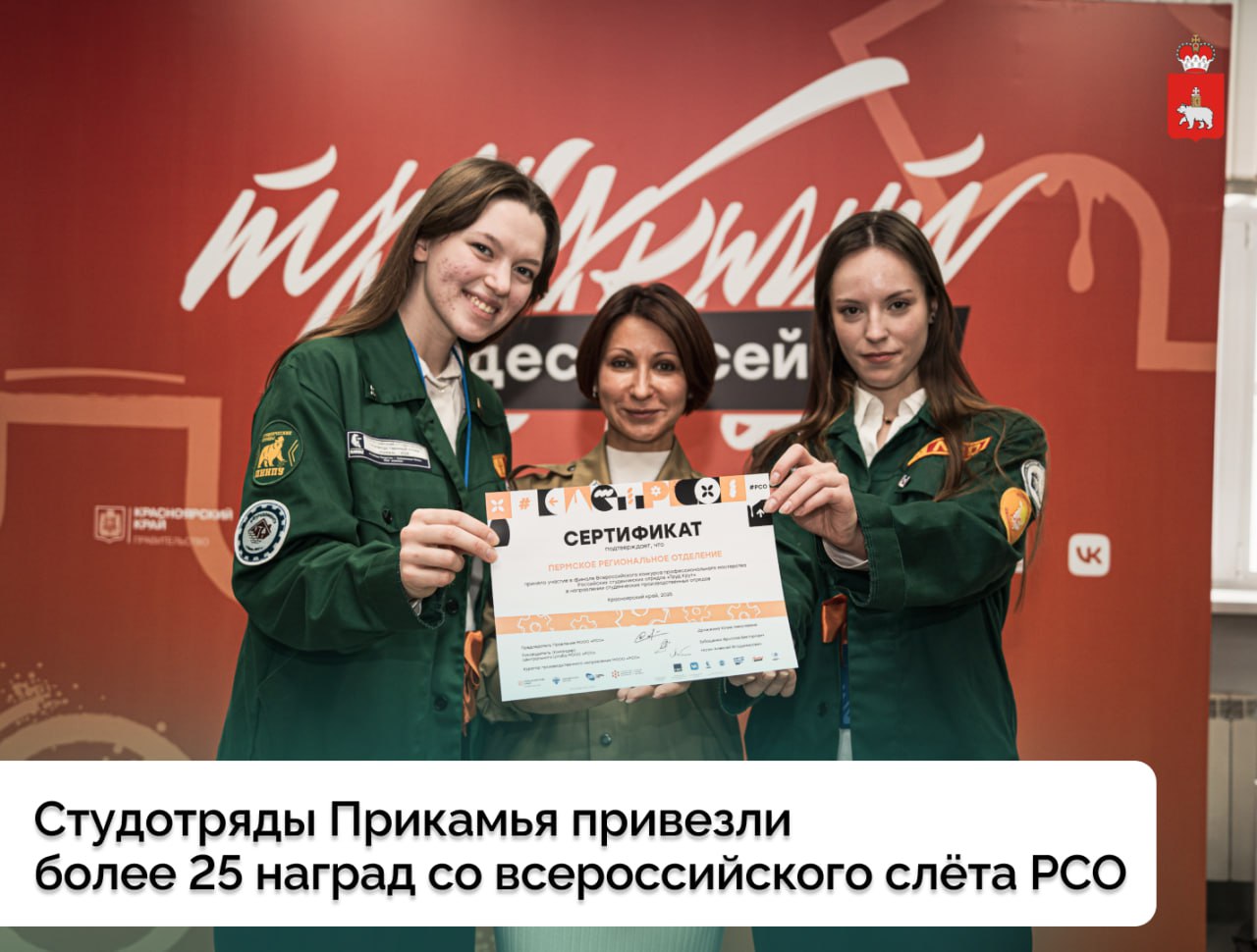 Студенческие отряды Пермского края в числе лучших в России