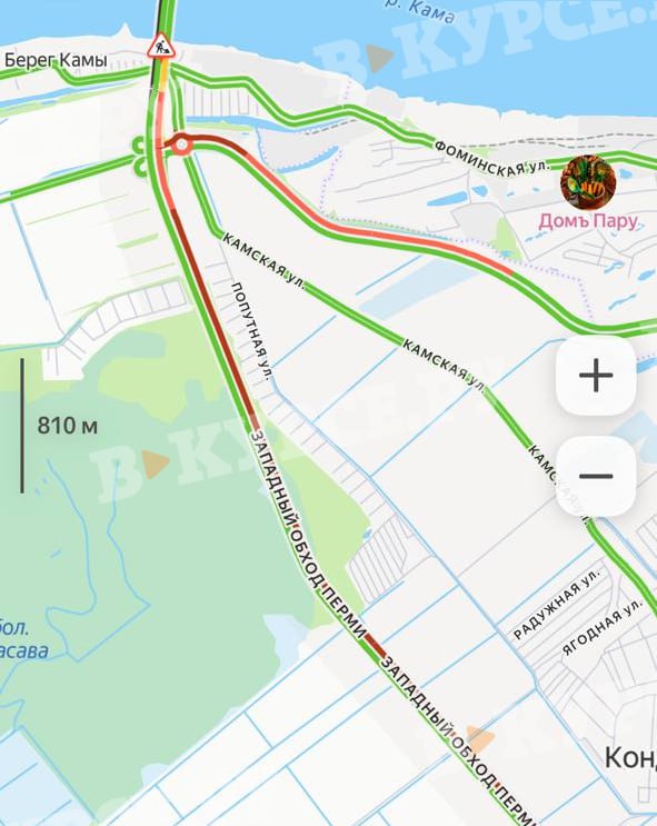 Западный обход вновь встал в огромную пробку