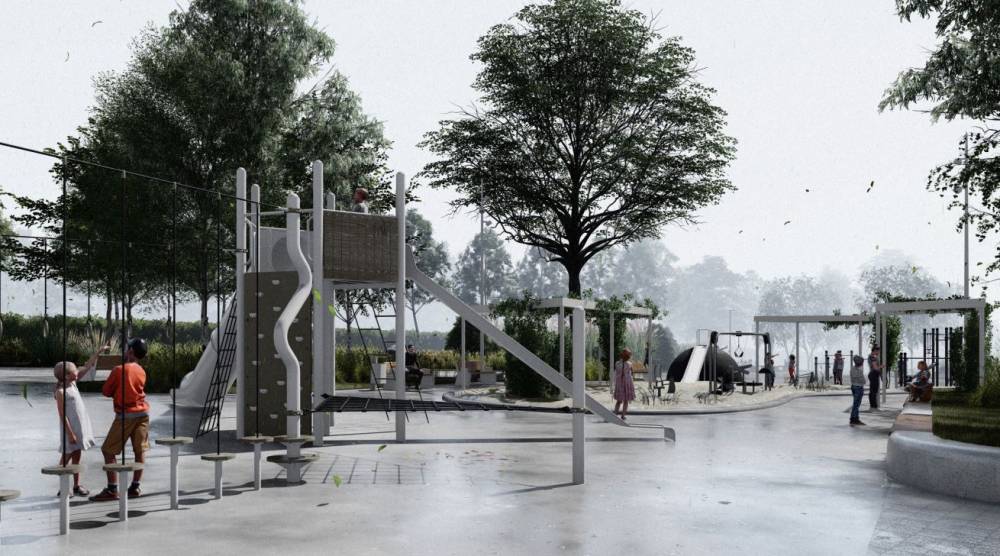 1 В центре Перми начали строить сквер на месте старой инфекционной больницы