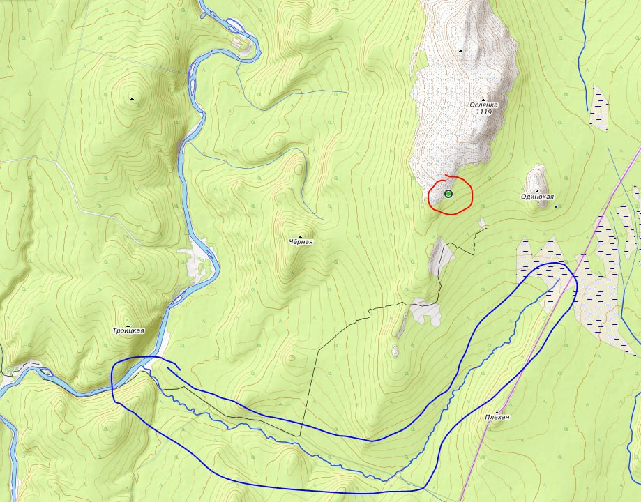 Река Сухая, где, предположительно, поймали сигнал пропавших туристов, находится в плохой досягаемости радиосвязи