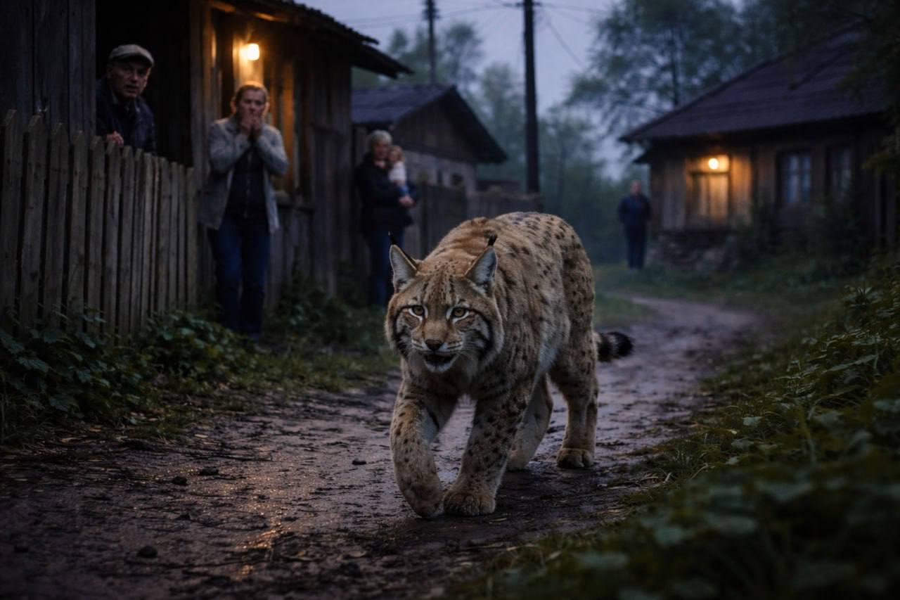 Дикую рысь увидели возле жилых домов в посёлке Пермского округа
