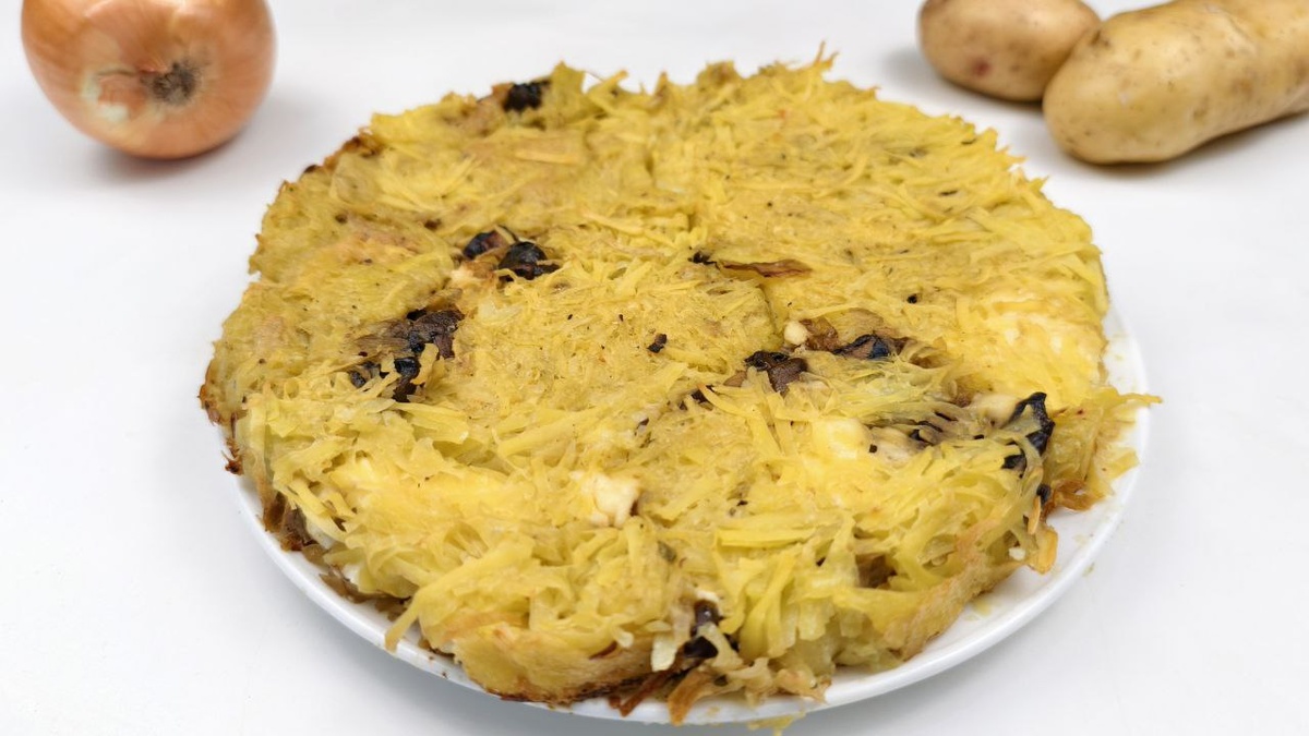 Ностальгический картофельный пирог с грибами по бабушкиному рецепту