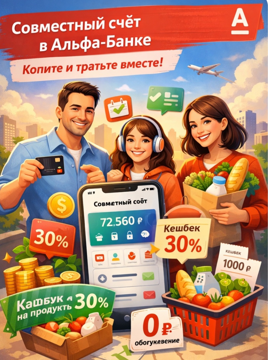 Финансовая гармония: совместный счёт в Альфа-Банке