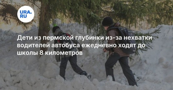 Ученики из пермской глубинки ходят 8 км пешком до школы — уже 2 года там не могут найти водителя автобуса