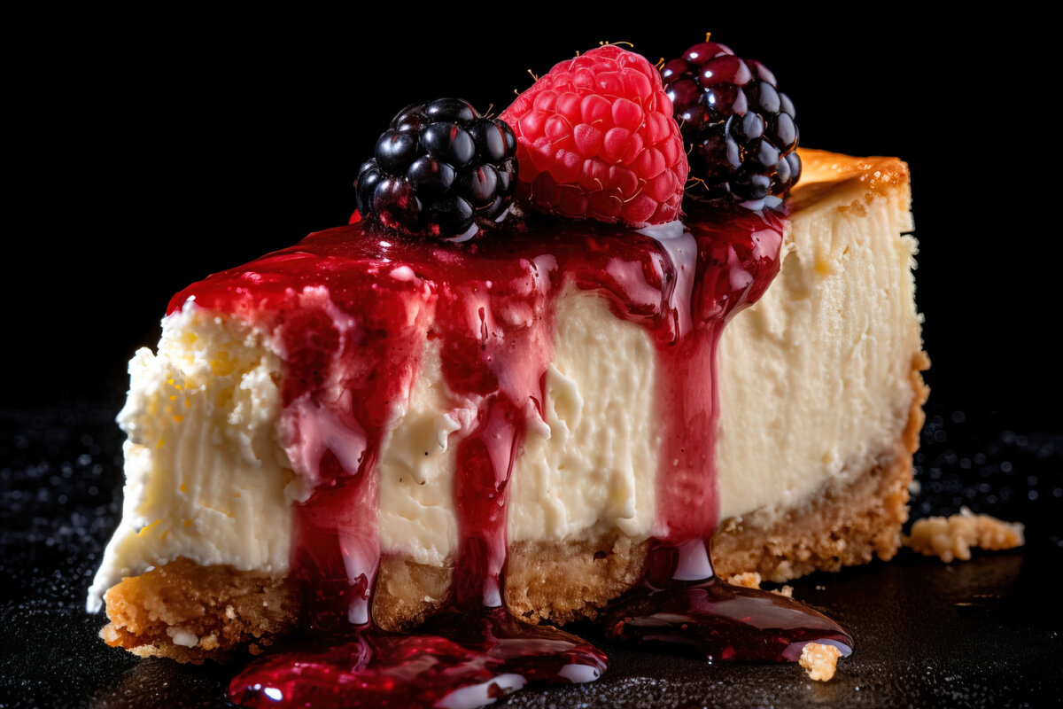 Неотразимый чизкейк с лимонным курдом и ягодным соусом