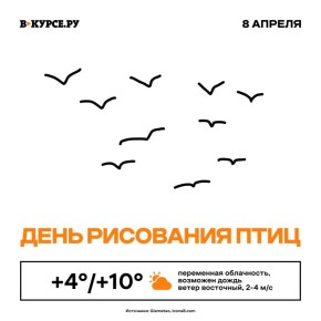 Доброе утро!. Сегодня возможен дождь, но станет теплее