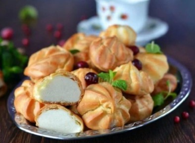 Как приготовить идеальные профитроли с нежным кремом