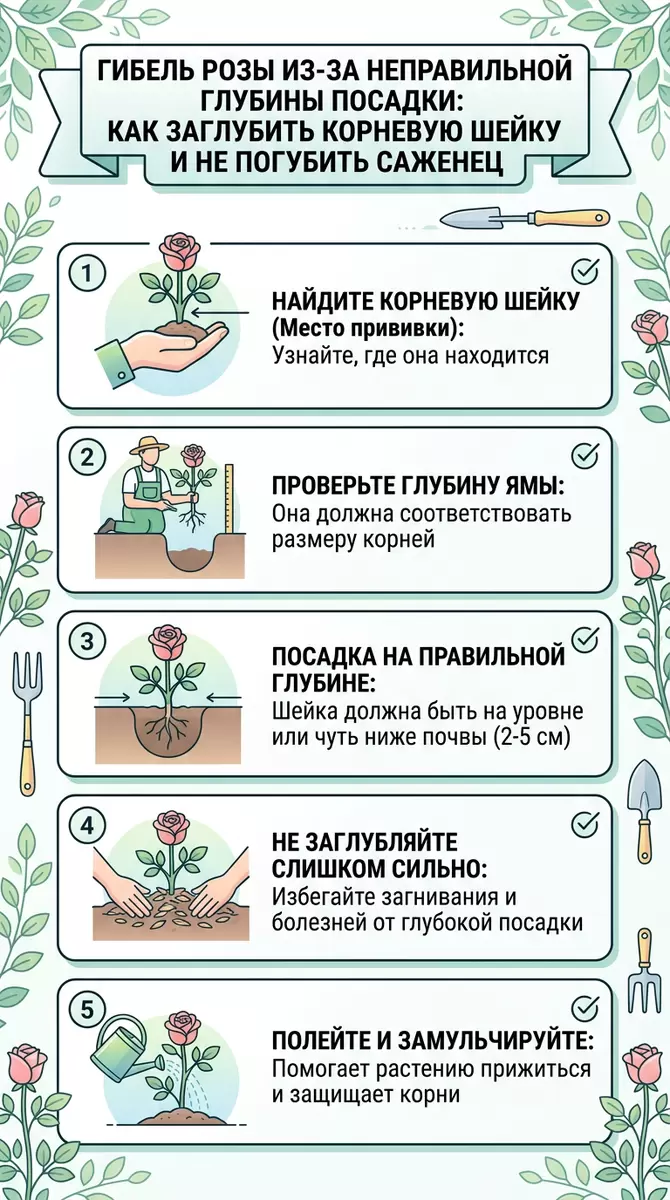 Как правильно сажать розы: секреты идеальной глубины