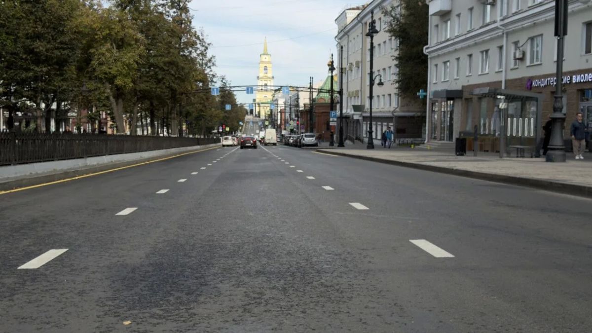 Ремонт участка дороги завершили на Комсомольском проспекте в Перми