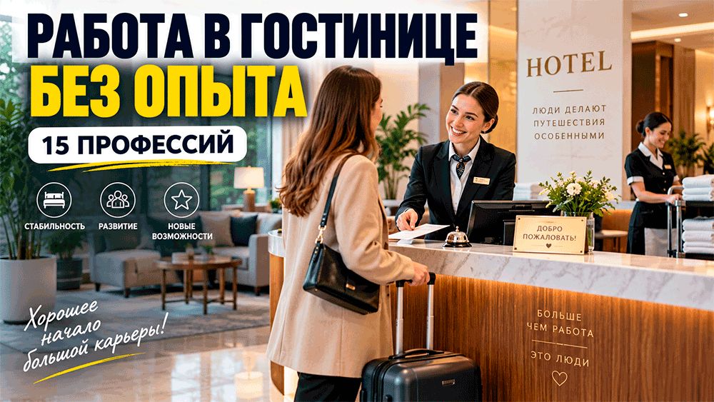 От ресепшена до прачечной: 15 профессий в гостинице, куда берут без опыта