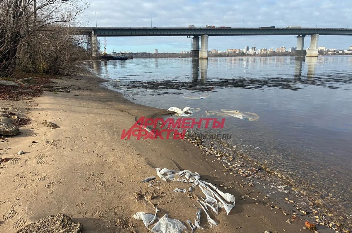 Жители деревни под Пермью жалуются на мусор в реке из-за ремонта моста